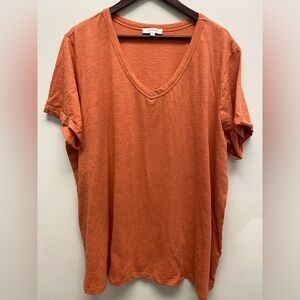 4 for $25 🍒 mySTYLE Burnt Orange V-Neck Tee Size 3x
